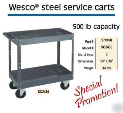 Wesco 2 tray steel service cart / truck ( 24