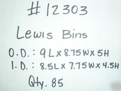 Lewis esd stacking bins 9 l x 8.75 w x 5 h â€“ qty 85
