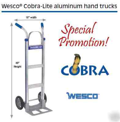 New wesco cobra-lite aluminium hand truck 600LBS cap ( )