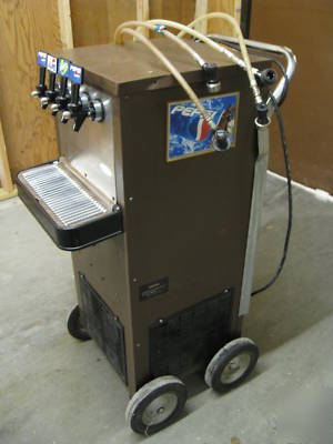 Portable soda/fountain dispenser w/ carbonation gauges