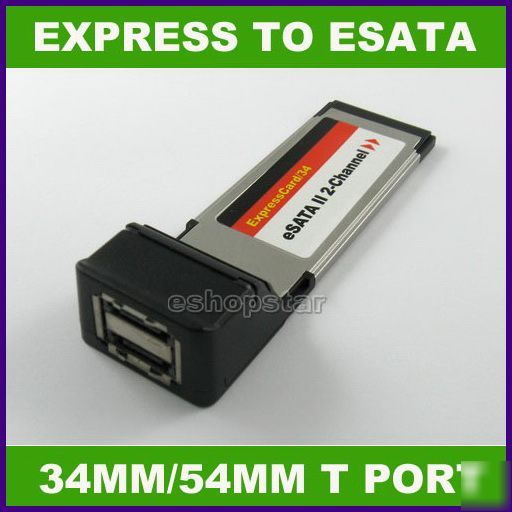 34MM/54MM expresscard to 2 port esata card for laptop