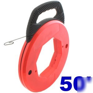 50 foot electrician fish tape wire and cable puller