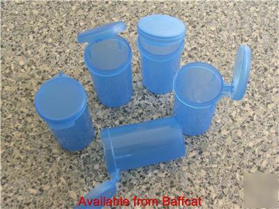 90ML blue plastic containers + lids camping lab PK10