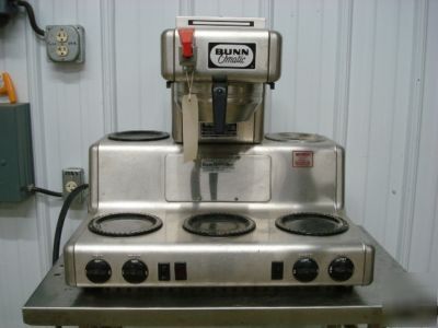Bunn rtf 35 coffee maker brewer 5 burner machine 240 v