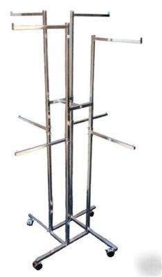 Garment clothing rolling rack for double hanging CR10AL