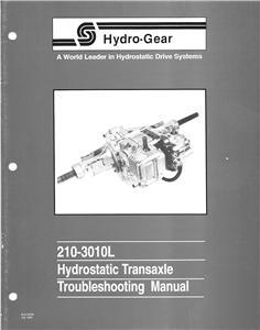 Hydrogear 310-3010L hydro transaxle tblsg pdf on disc.