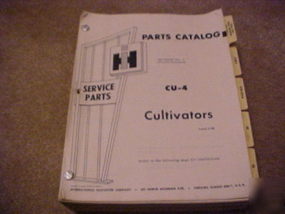 International harvester cultivators parts catalog 1968