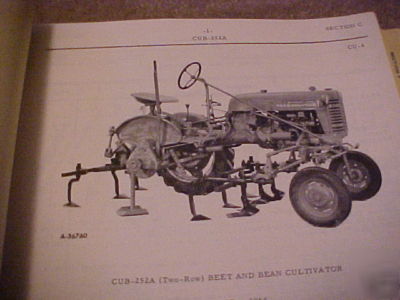 International harvester cultivators parts catalog 1968