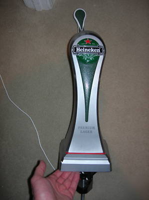 Lighted, clamp-on draft beer tower (creamer)
