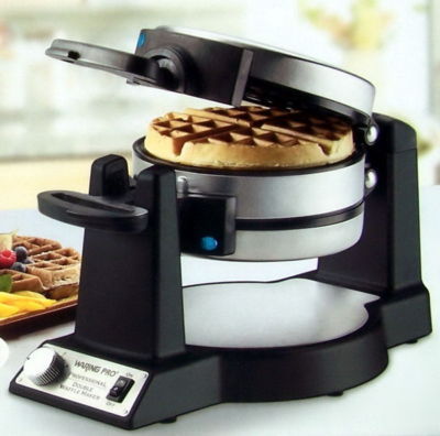 New waring pro double belgian waffle maker