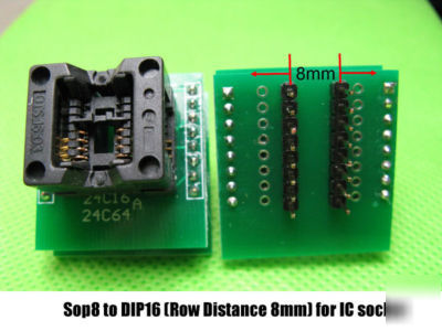 Soic SOIC8 sop 8 SOP8 to 8MM DIP16 dip adapter ic test