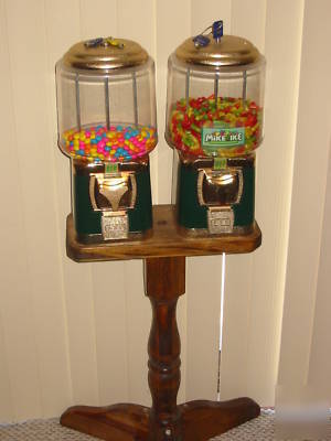  candy, or gum-ball double vending machines 