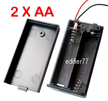2 pcs, 2XAA 2 aa size 3V battery box/holder /case cover