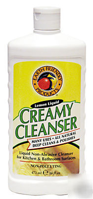 Green eco earth friendly polishes cream cleaner - lemon
