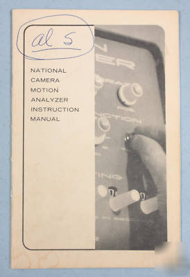 National camera shutter tester autosystem 7 with manual