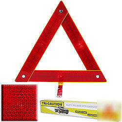 Wholesale lot (36) tri-caution safety triangle w/ light