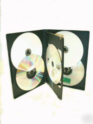 25 black 14MM 6-in-1 dvd case storage movie holder box 