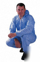 25 blue sms coverall with hood size large