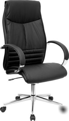 Black leather executive chair office free shipping