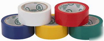 Color electrical tape 10 pk red yellow green blue white