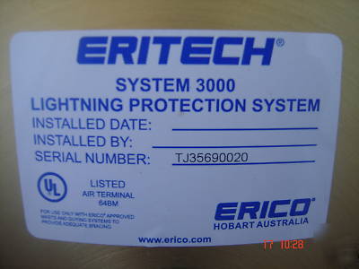 Erico eritech 3000 dynasphere air lightning*terminal*uk