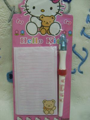 Hello kitty metal mounted writing pad w/ memo & pen-01