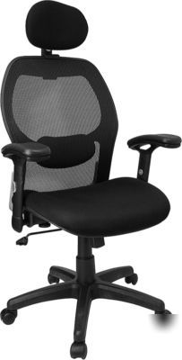 New mesh office computer chair headrest tension control 