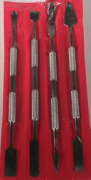 4 pc stainless steel dental hobby craft spatula set r
