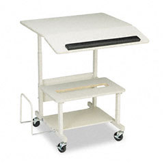 Balt adjustable sitstand workstation with casters lev