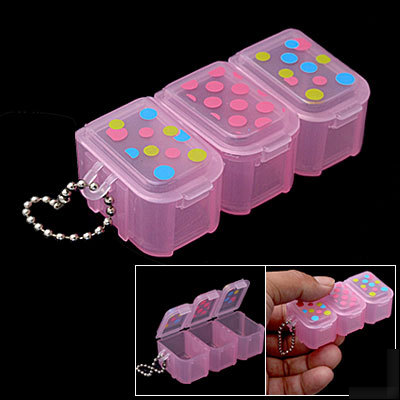 Electronic components box plastic storage case pink
