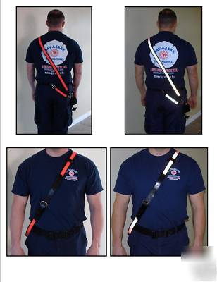 Firefighter leather radio & anti sway strap sav-a-jake