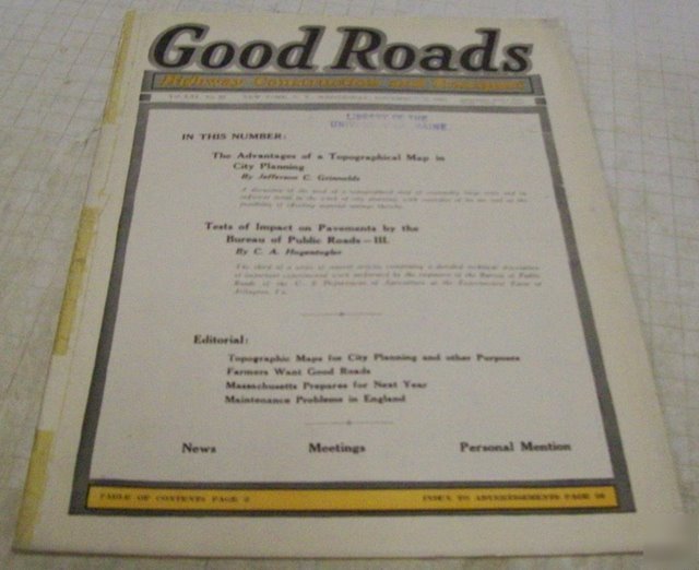 Good roads 1921 construction magazine vo 61 no 22 issue