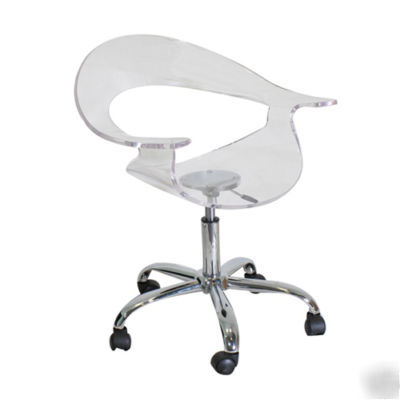 Modern contemporary acrylic clear rumour office chair