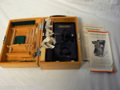 Vintage colorimeter blood sugar urine liquor tester kit