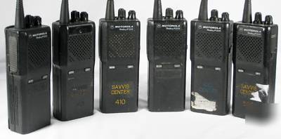 6 motorola P1225 uhf 16 ch radios w/rapid gang charger