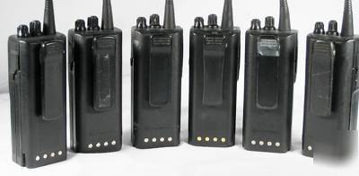 6 motorola P1225 uhf 16 ch radios w/rapid gang charger