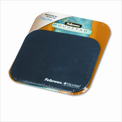 Mouse pad with microban, nonskid base, 9 x 8, navy