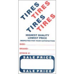 Adhesive tire labels - 500/roll