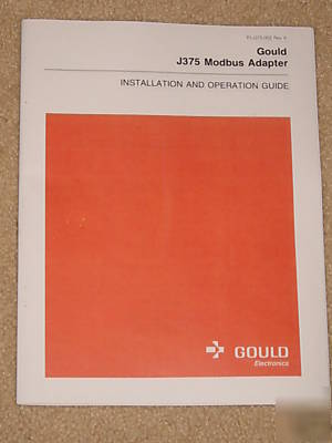 Gould J375 modbus adapter operation manual guide