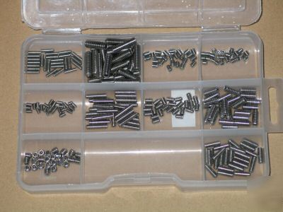 Stainless steel grub screws 1000 pack assorted sizes