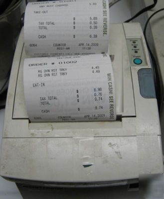 Nec quiznos pos cash register with printer 9390