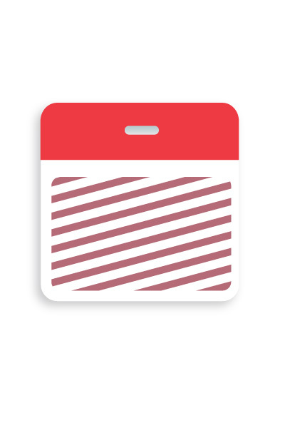 Thermal-printable red timebadge clip-on backpart 05903