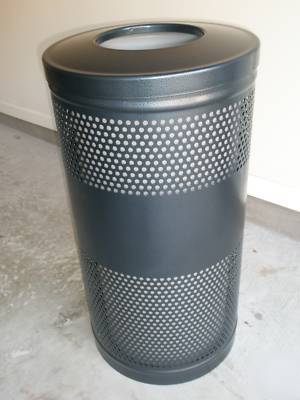 United receptacle open top charcoal 51 gallon ( )