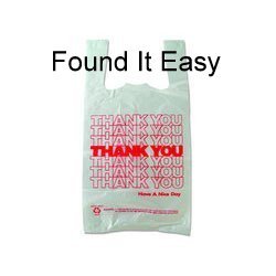 100CT thank you t shirt plastic shopping bags 