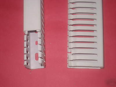 10PC-1X2.5X2M white hi densty panduit style wiring duct