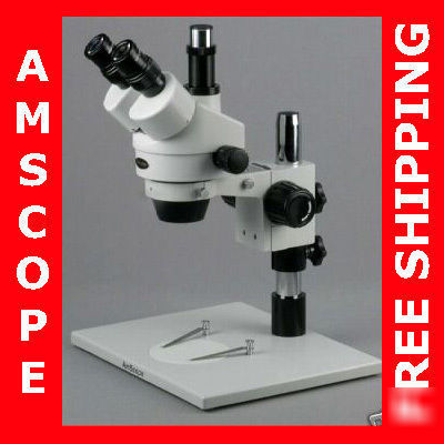 7X-45X trinocular stereo zoom microscope + xl stand