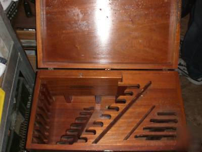 Brown & sharpe micrometer box machinist lathe vintage