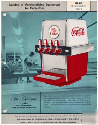 1964 diplomat 4 fountain soda dispensor (coca-cola)