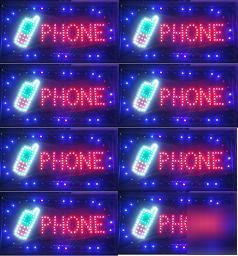 1PC phone neon led sign(open,coffee,pizza,sale,atm,nail