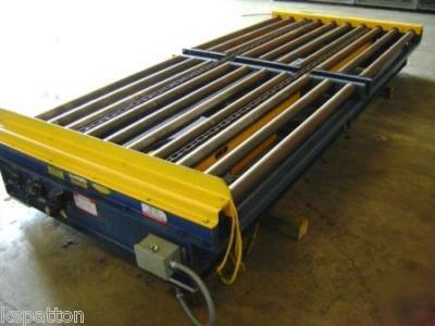 Hytrol pallet jump transfer conveyor powered roller